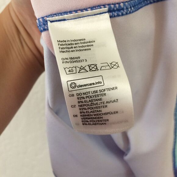 H&M multi-color workout tank top pink, blue, yellow, women’s size small - Picture 5 of 5